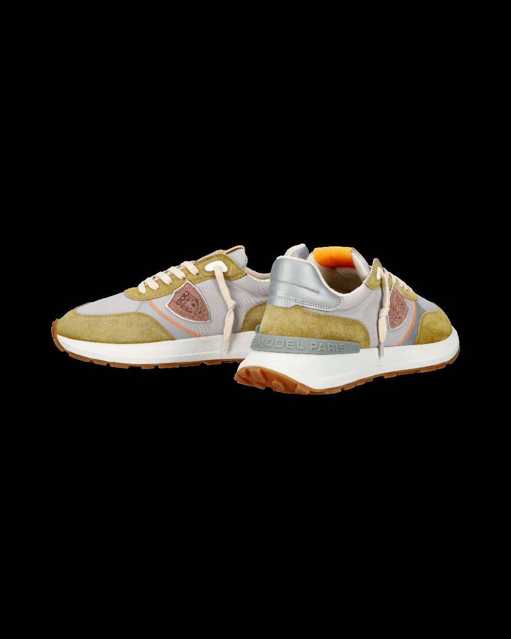 Philippe Model Sneaker sportive Antibes da uomo in nylon e pelle - Senape e grigio Officina