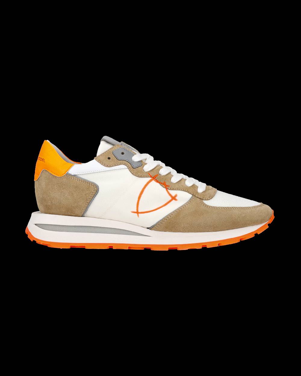 Philippe Model Sneaker basse Tropez Haute uomo - bianco e arancio Black Friday Prezzi