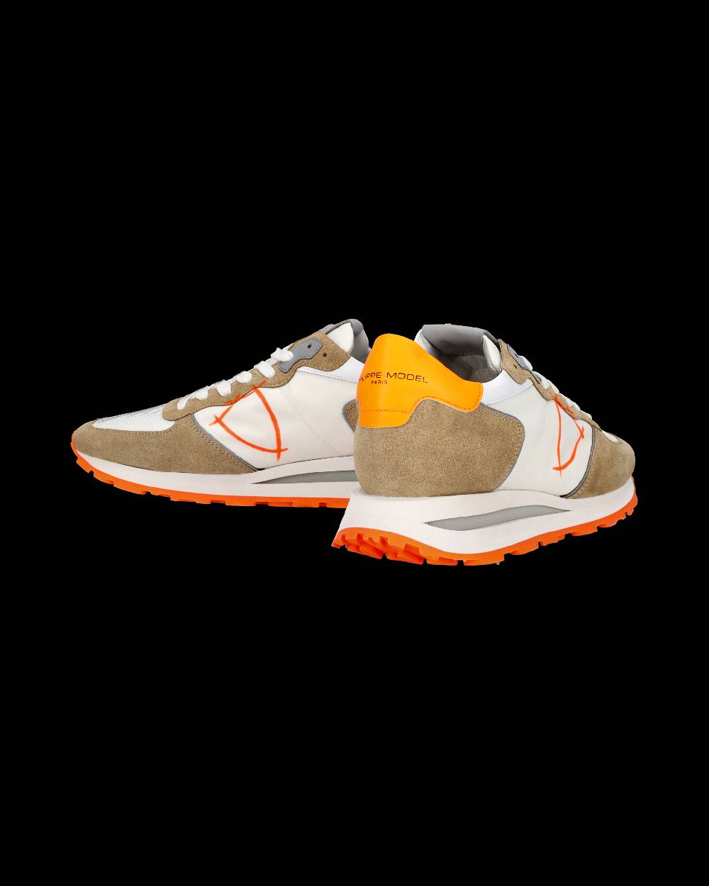 Philippe Model Sneaker basse Tropez Haute uomo - bianco e arancio Black Friday Prezzi