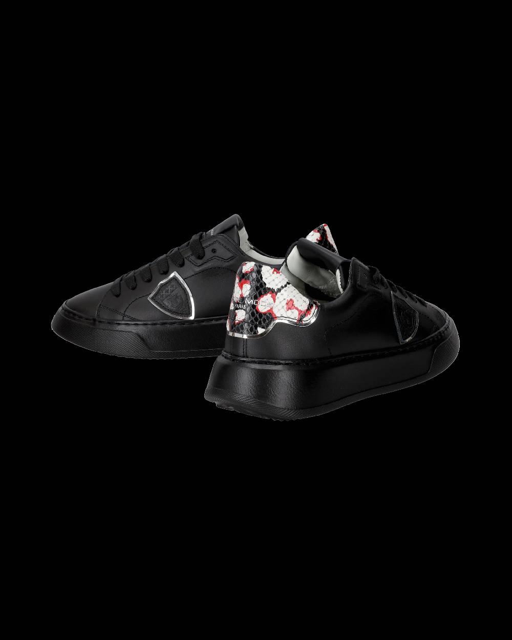 Philippe Model Sneakers Temple Nere Donna in Pelle Con Acquista Ora
