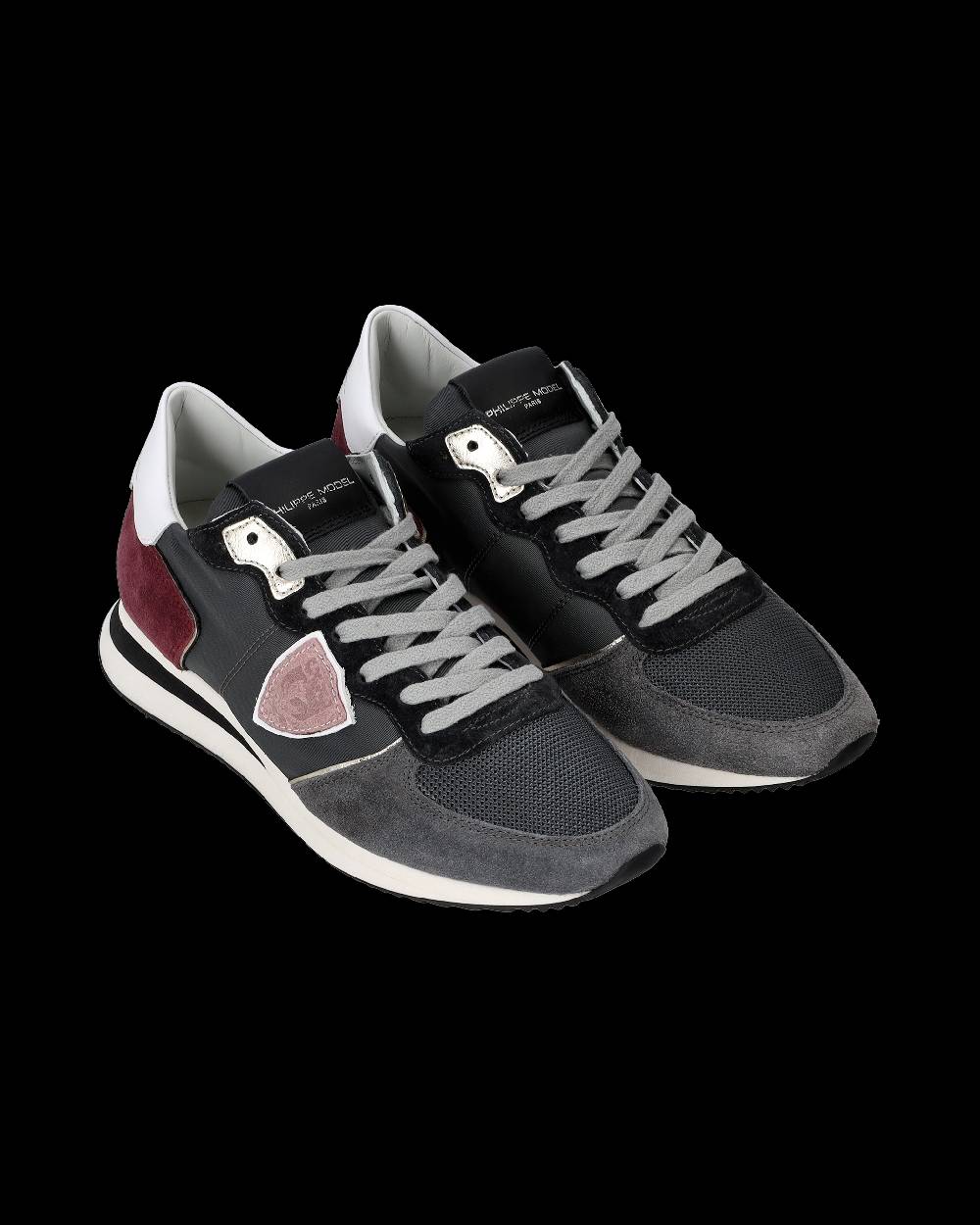 Philippe Model Sneakers Trpx Donna Nere in Tessuto Tecnico Consegna Veloce