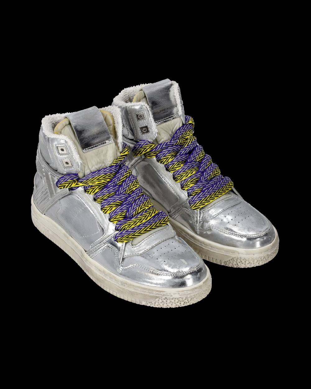 Philippe Model Sneakers Alte La Grande da Donna Argento in Pelle Metal Online