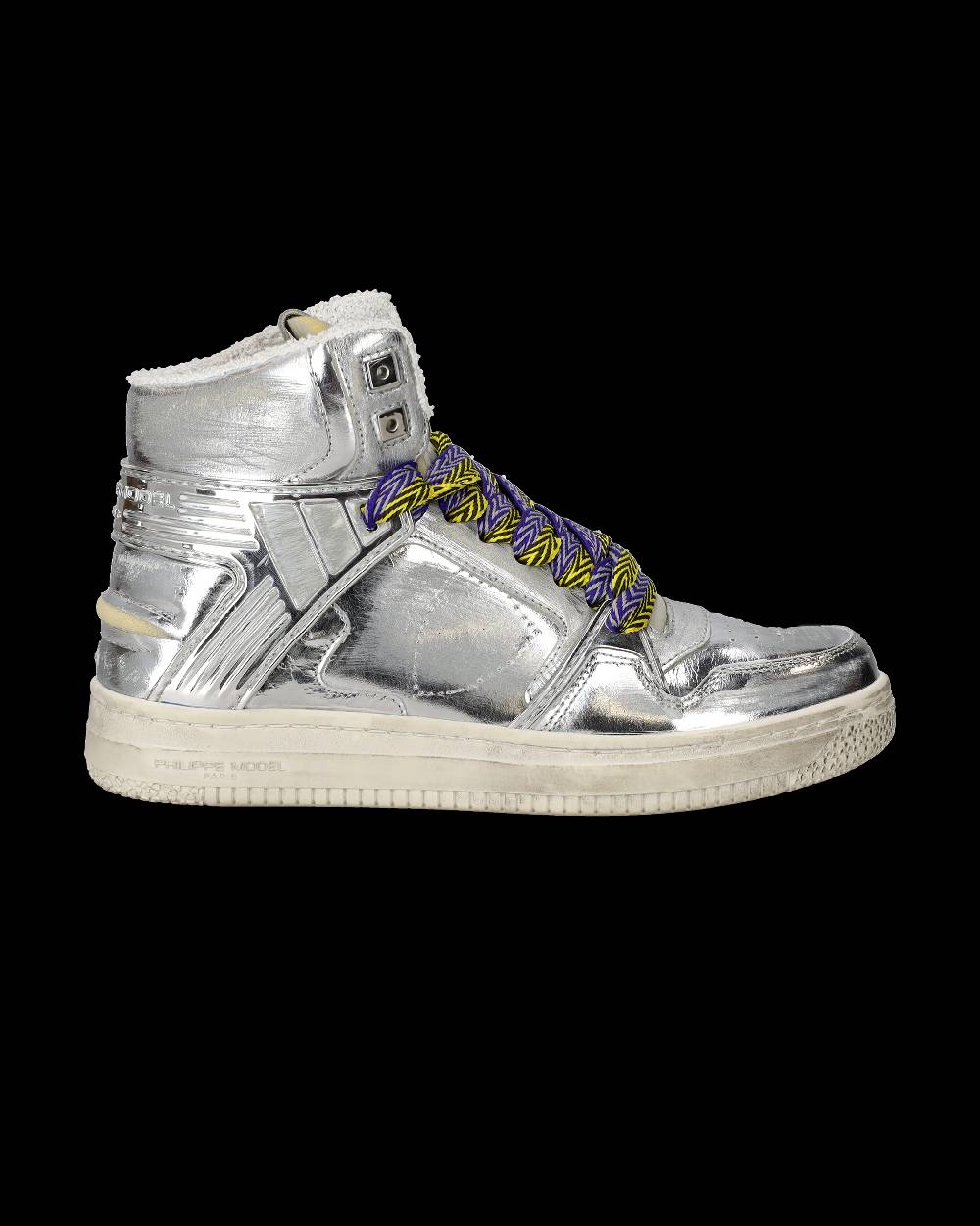 Philippe Model Sneakers Alte La Grande da Donna Argento in Pelle Metal Online