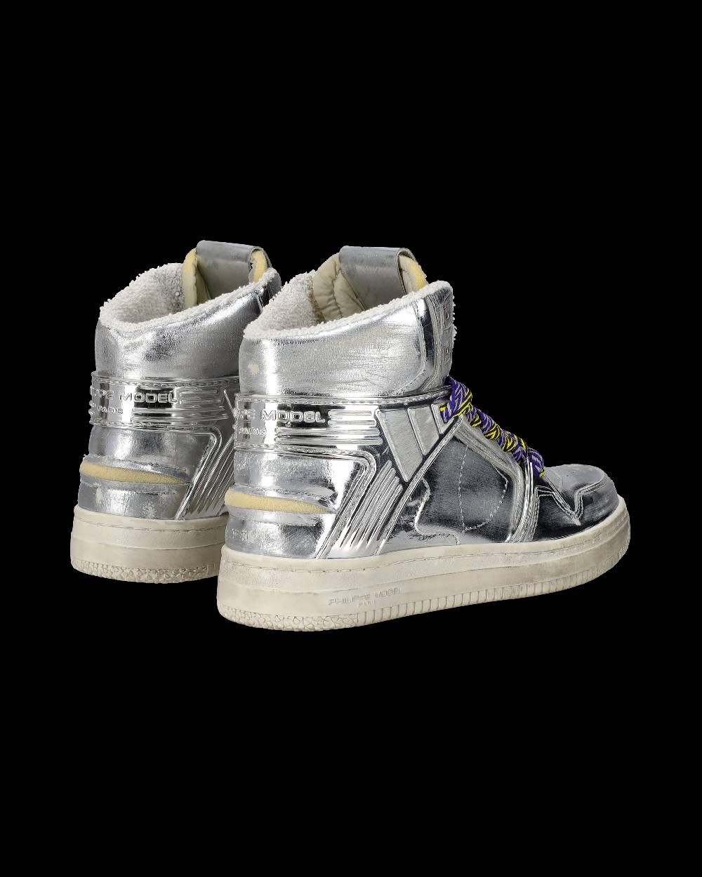 Philippe Model Sneakers Alte La Grande da Donna Argento in Pelle Metal Online