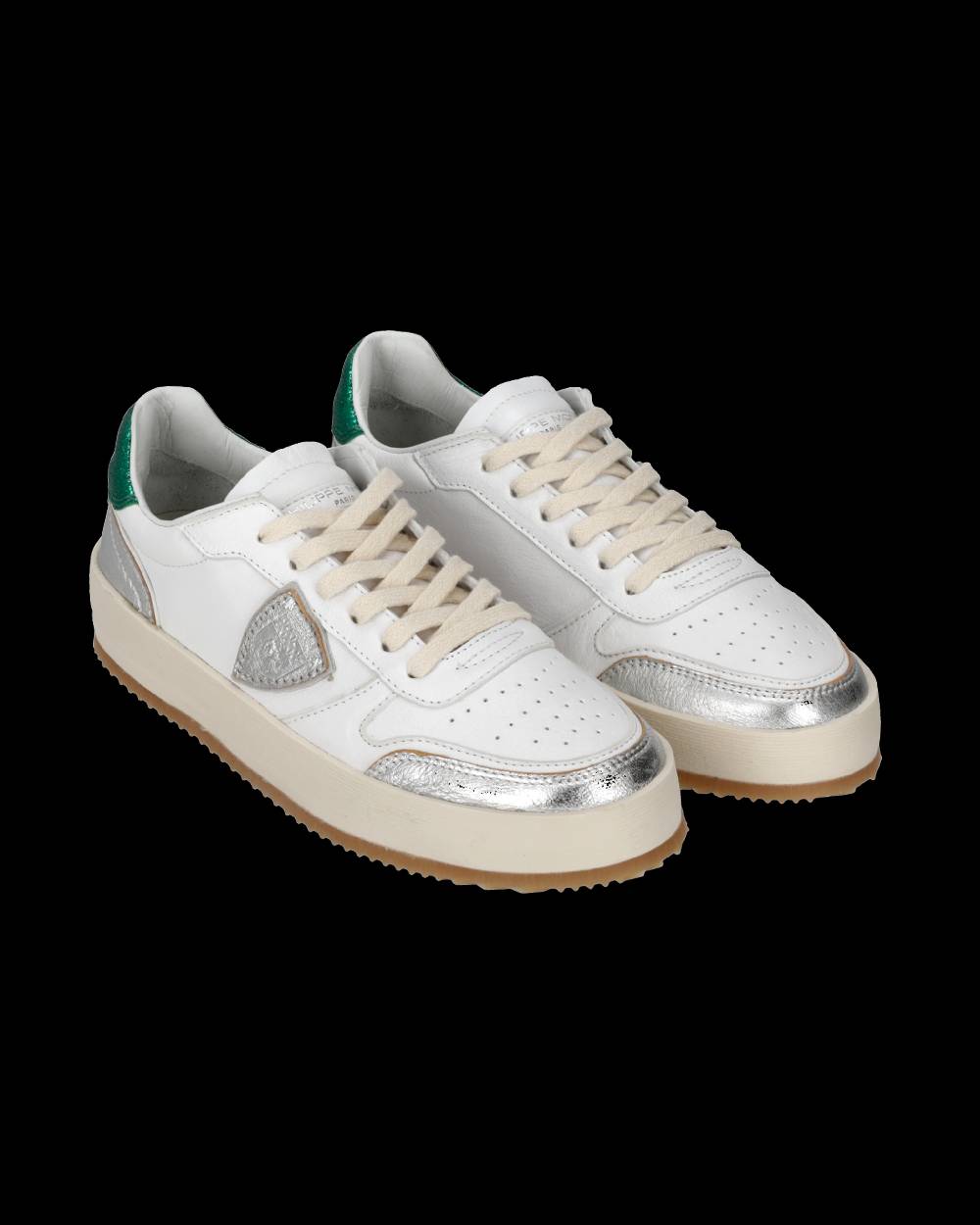 Philippe Model Sneakers Nice Donna Bianche/Argento Vendita Economica