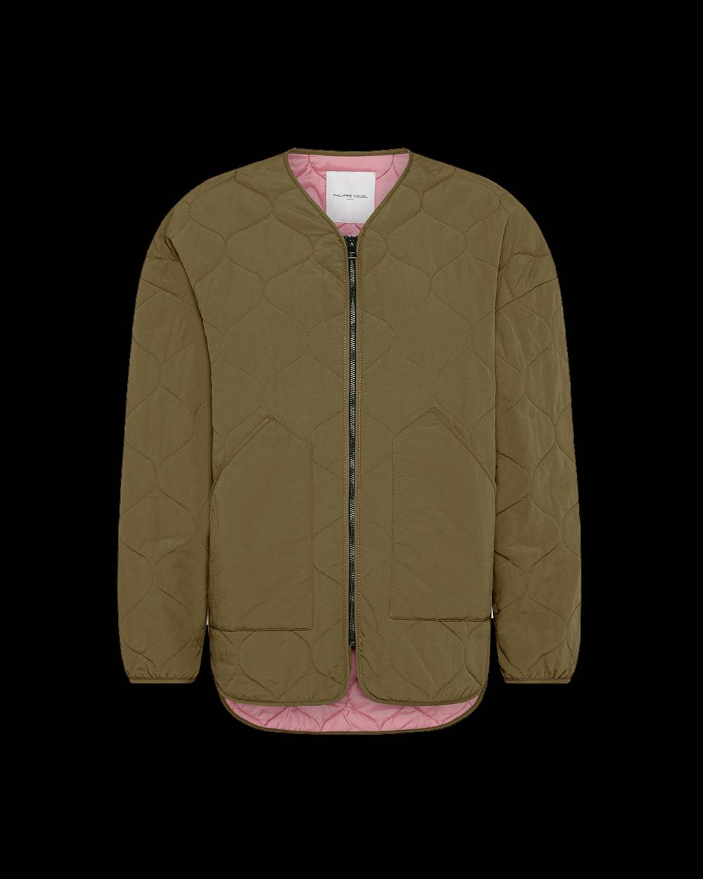 Philippe Model Piumino Grace da Donna Verde militare in Tessuto Tecnico Fornitura limitata