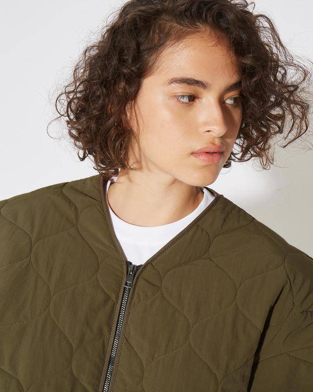 Philippe Model Piumino Grace da Donna Verde militare in Tessuto Tecnico Fornitura limitata