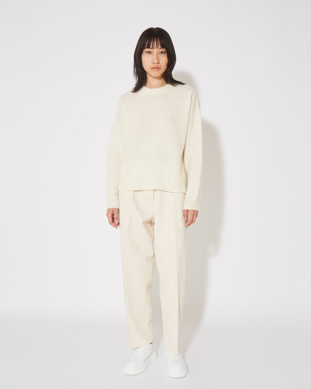 Philippe Model Felpa Renee da Donna Crema in Lana Vendite stagionali