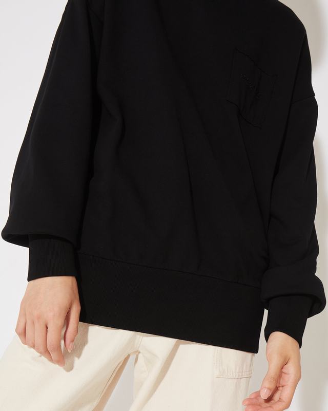 Philippe Model Felpa girocollo Brigitte da Donna Nera in Jersey Offerta natalizia
