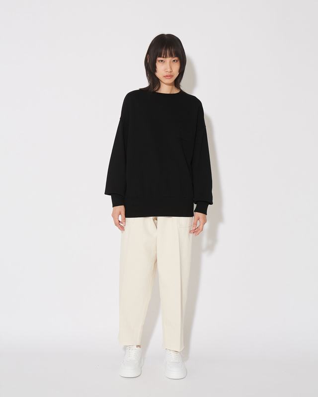 Philippe Model Felpa girocollo Brigitte da Donna Nera in Jersey Offerta natalizia