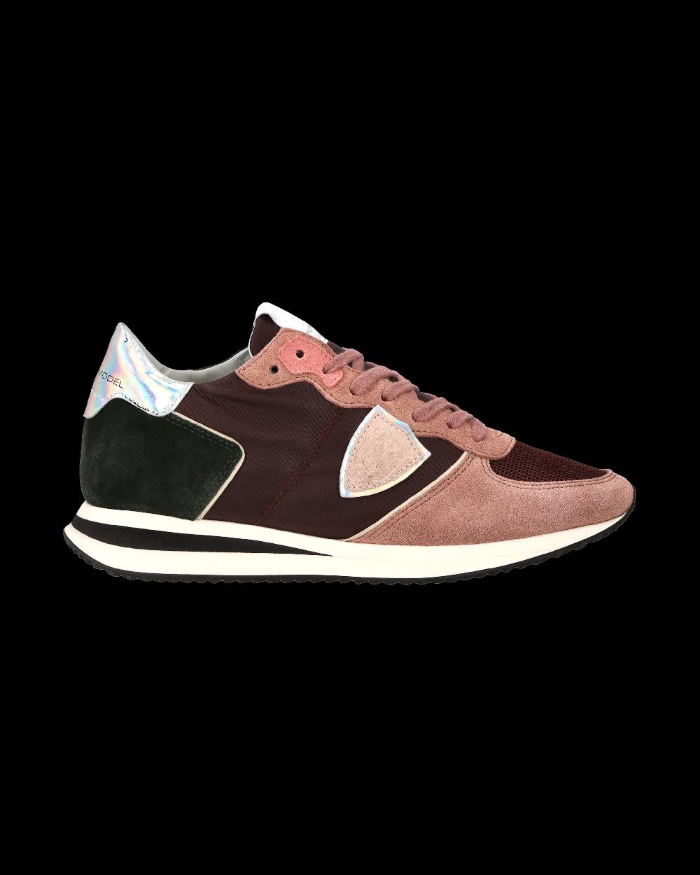 Philippe Model Sneaker casual Trpx da donna in nylon e pelle - Bordeaux e rosa Online Outlet