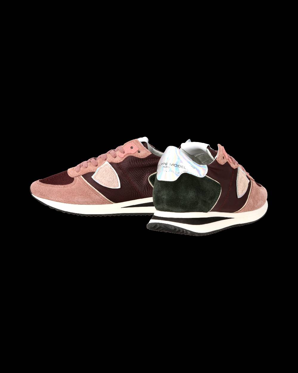 Philippe Model Sneaker casual Trpx da donna in nylon e pelle - Bordeaux e rosa Online Outlet