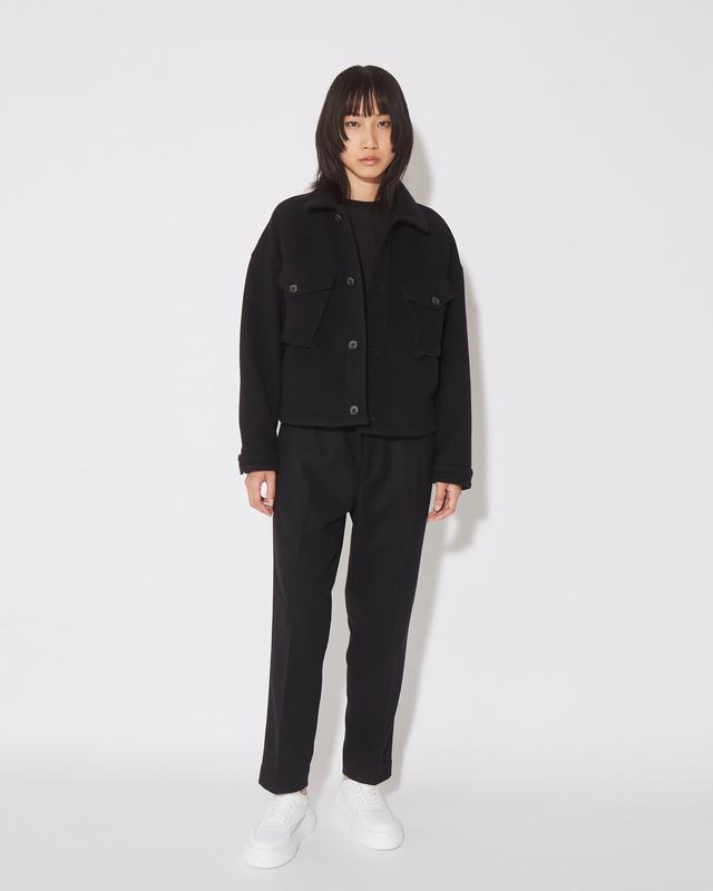 Philippe Model Pantaloni CECILE da Donna Neri in Lana Offerta temporanea