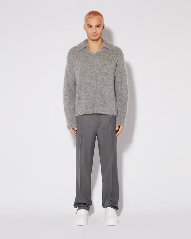 Philippe Model Maglione Polo Roger da Uomo Grigio chiaro in Lana Mohair Grandi sconti