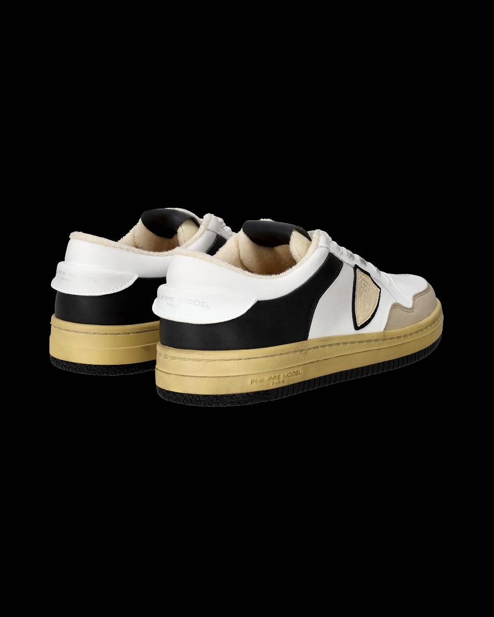 Philippe Model Sneakers Lyon da Uomo Bianche e Nere in Pelle Riciclata Sconti VIP