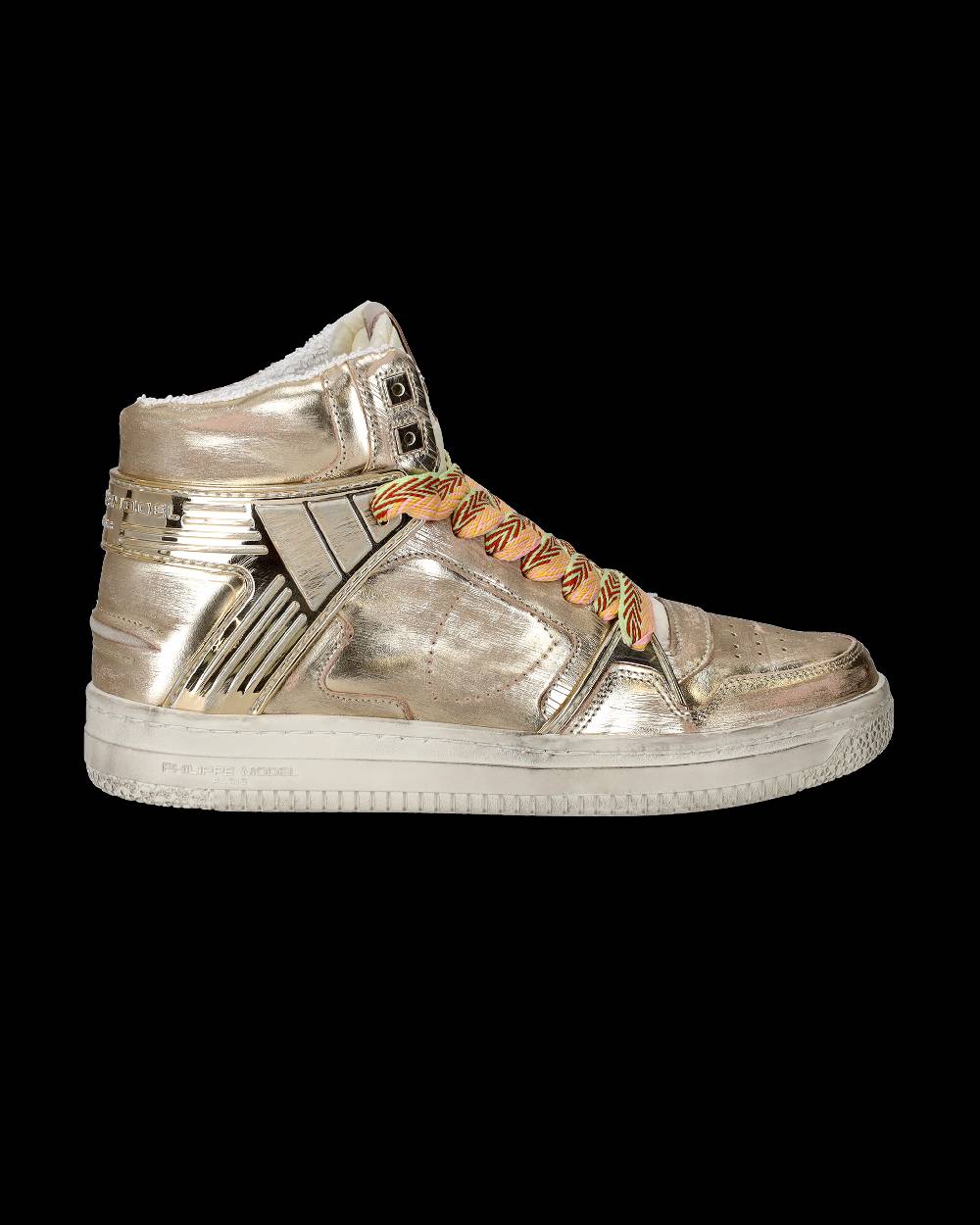 Philippe Model Sneakers Alte La Grande da Uomo Platinium in Pelle Metal Ultimo giorno