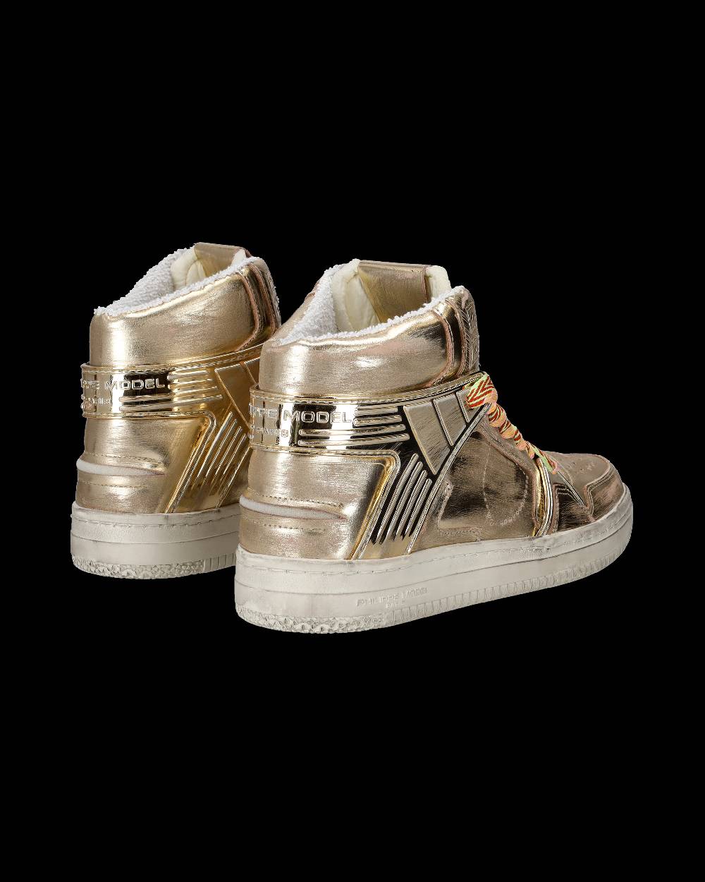 Philippe Model Sneakers Alte La Grande da Uomo Platinium in Pelle Metal Ultimo giorno