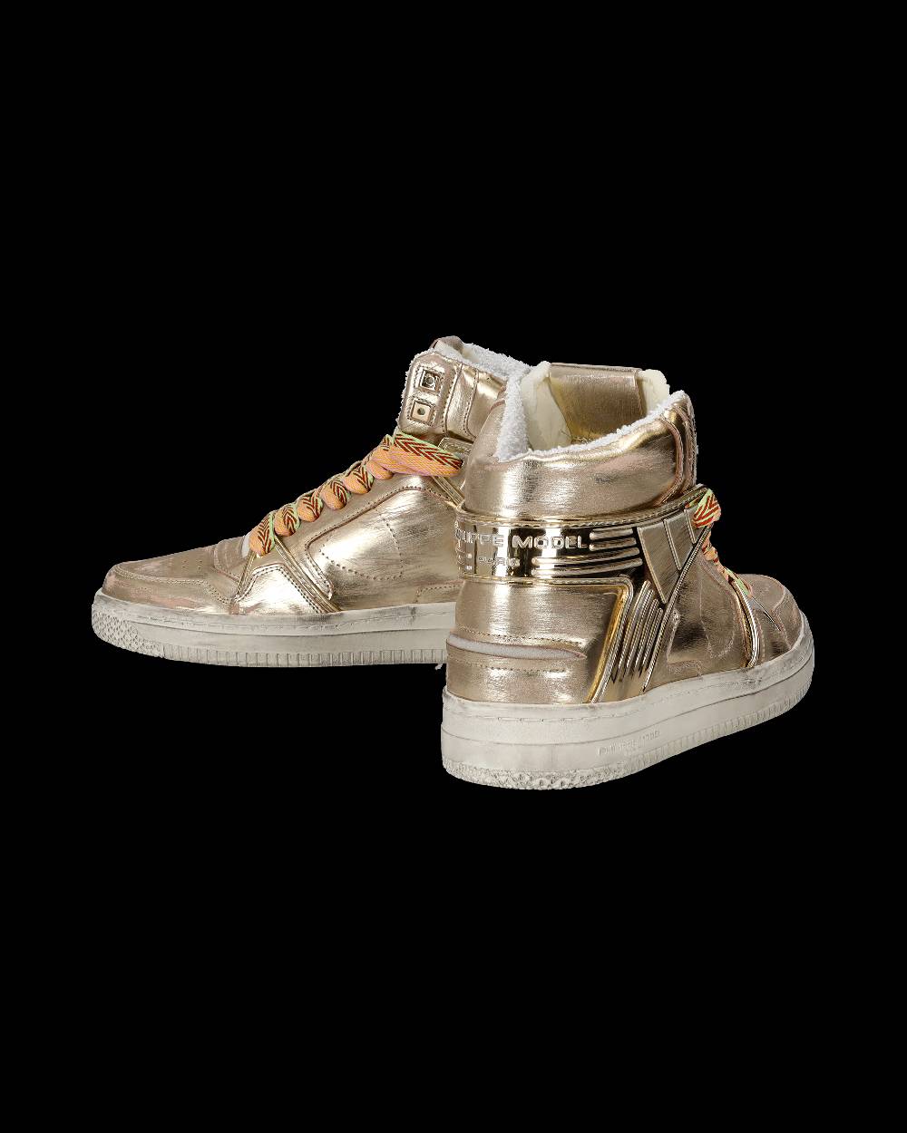 Philippe Model Sneakers Alte La Grande da Uomo Platinium in Pelle Metal Ultimo giorno