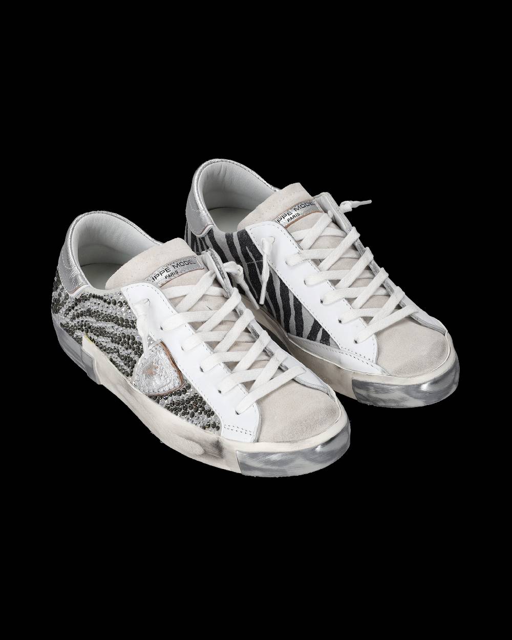 Philippe Model Sneaker bassa PRSX donna - cristalli argento Sostegno trimestrale