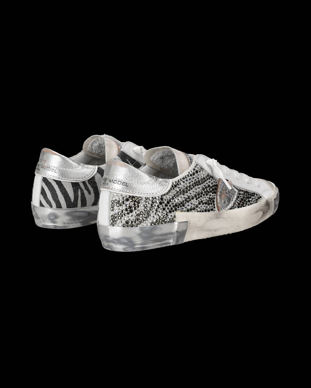 Philippe Model Sneaker bassa PRSX donna - cristalli argento Sostegno trimestrale