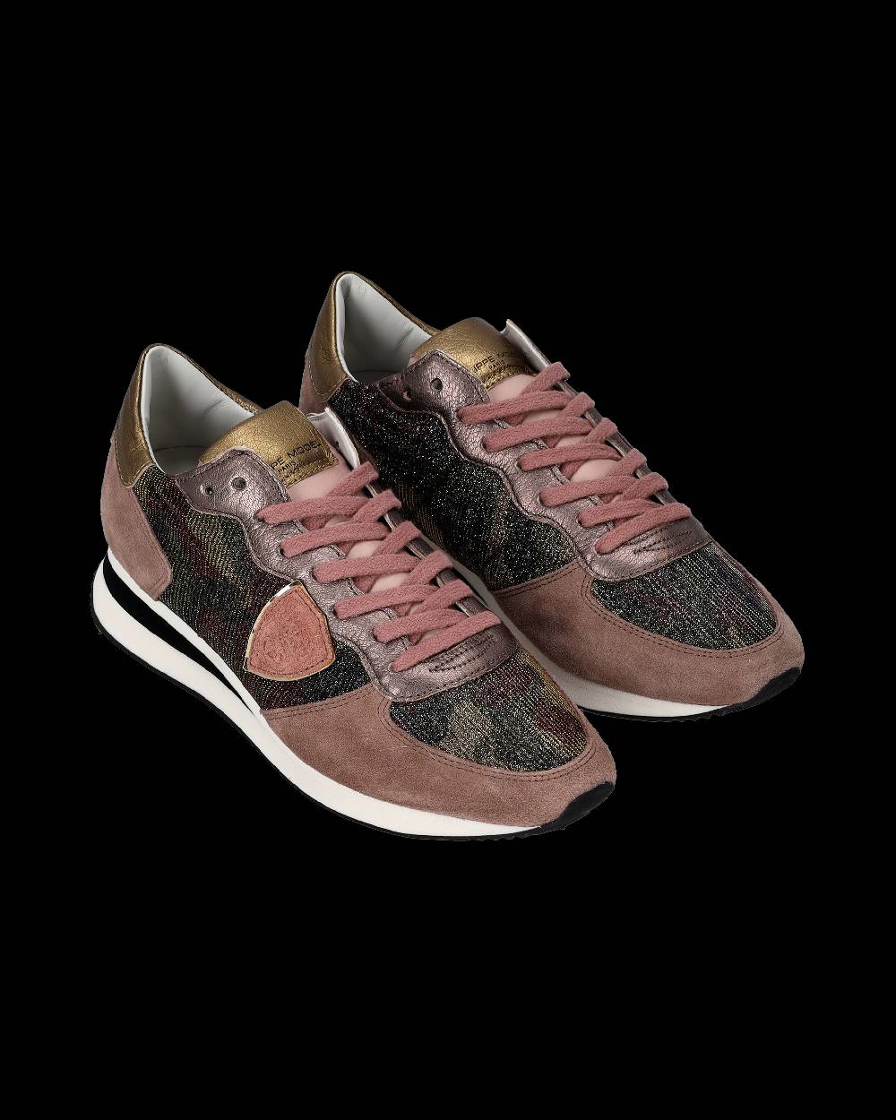 Philippe Model Sneaker basse Tropez donna - camouflage, rosa e bronzo Super sconto