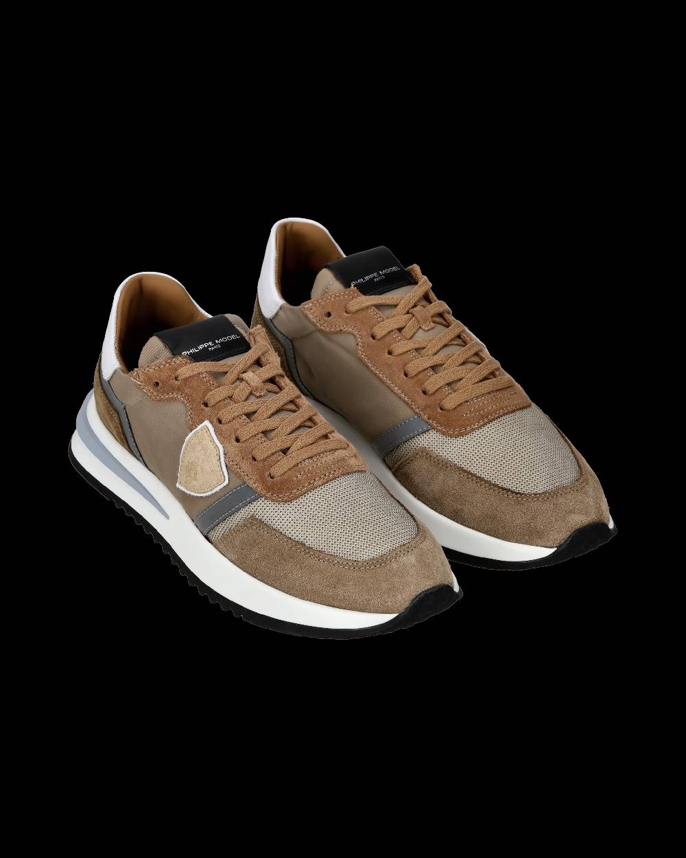 Philippe Model Sneaker casual Tropez 2.1 da uomo in nylon e pelle - Tortora Limitato a 3 giorni