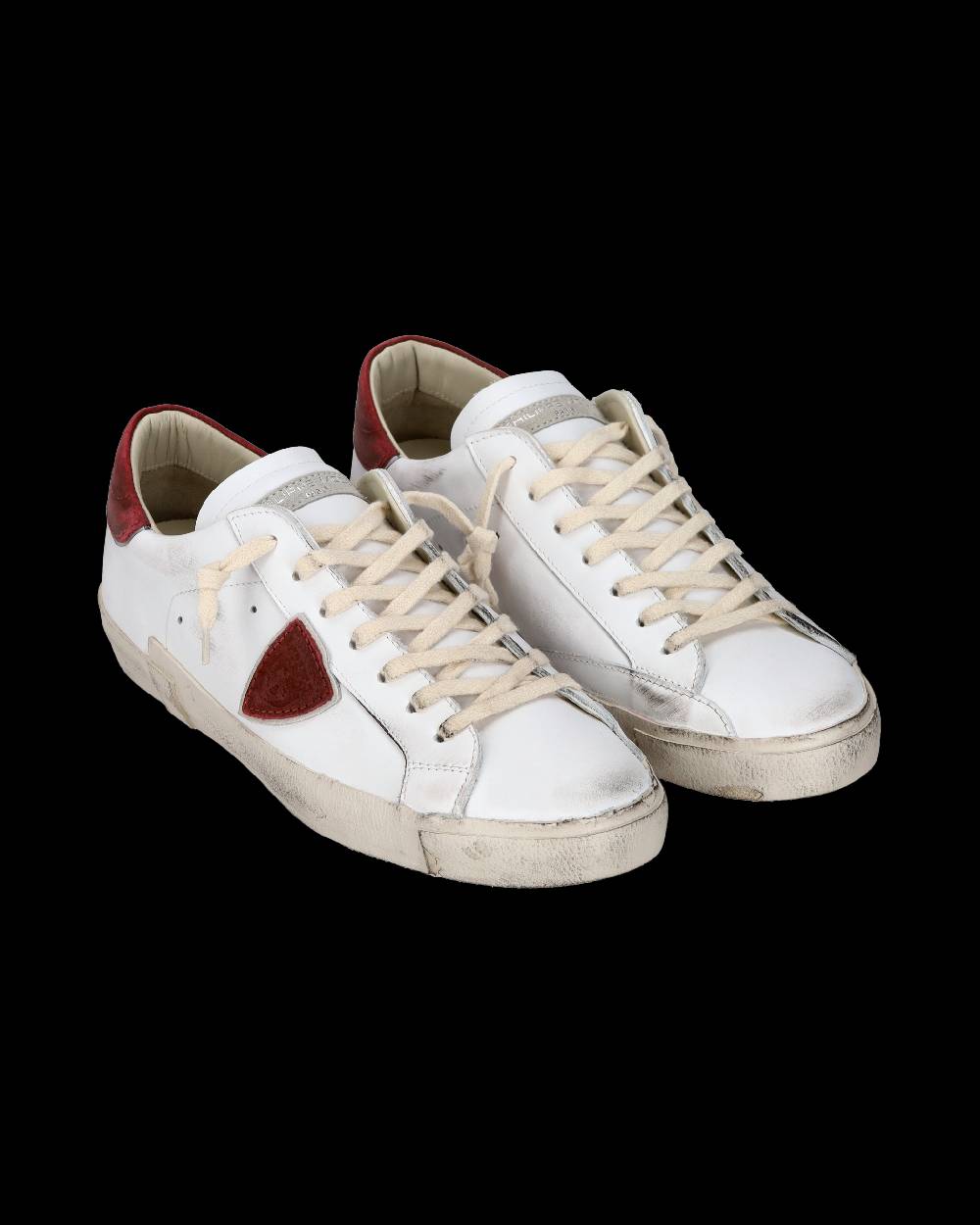 Philippe Model Sneaker casual Prsx da uomo in pelle - Bianco e rosso Esporta salva