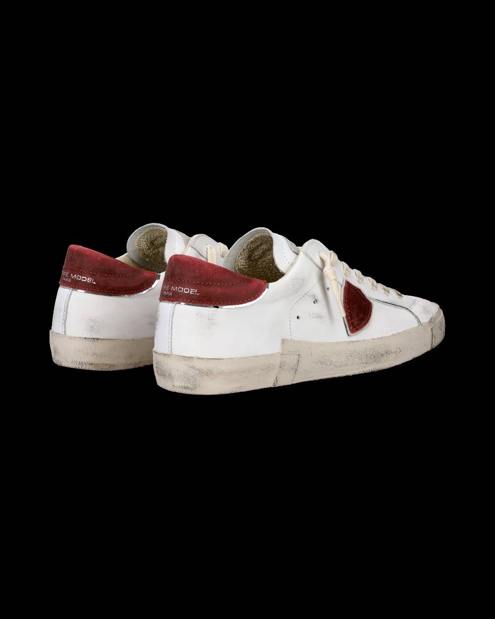 Philippe Model Sneaker casual Prsx da uomo in pelle - Bianco e rosso Esporta salva
