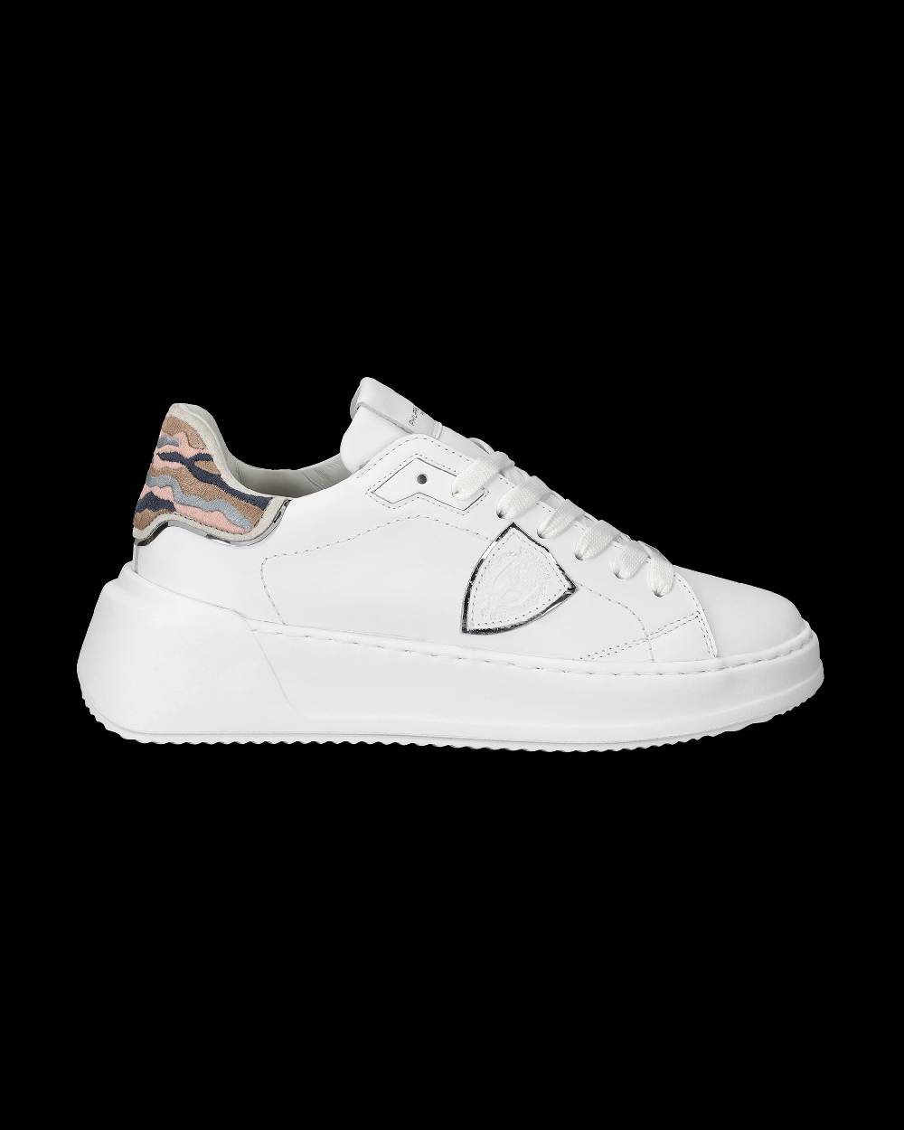 Philippe Model Sneaker basse Tres Temple donna - bianco e rosa In vendita