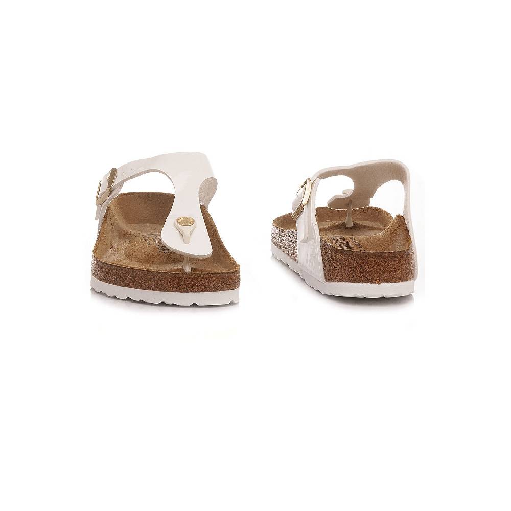 Birkenstock Ciabatte Donna Gizeh BS Patent White 1005299 Nuovo