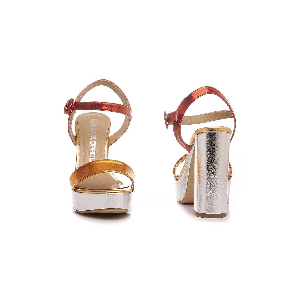 Giancarlo Paoli Sandali Donna PIP92 Laminato Arancio Qualità