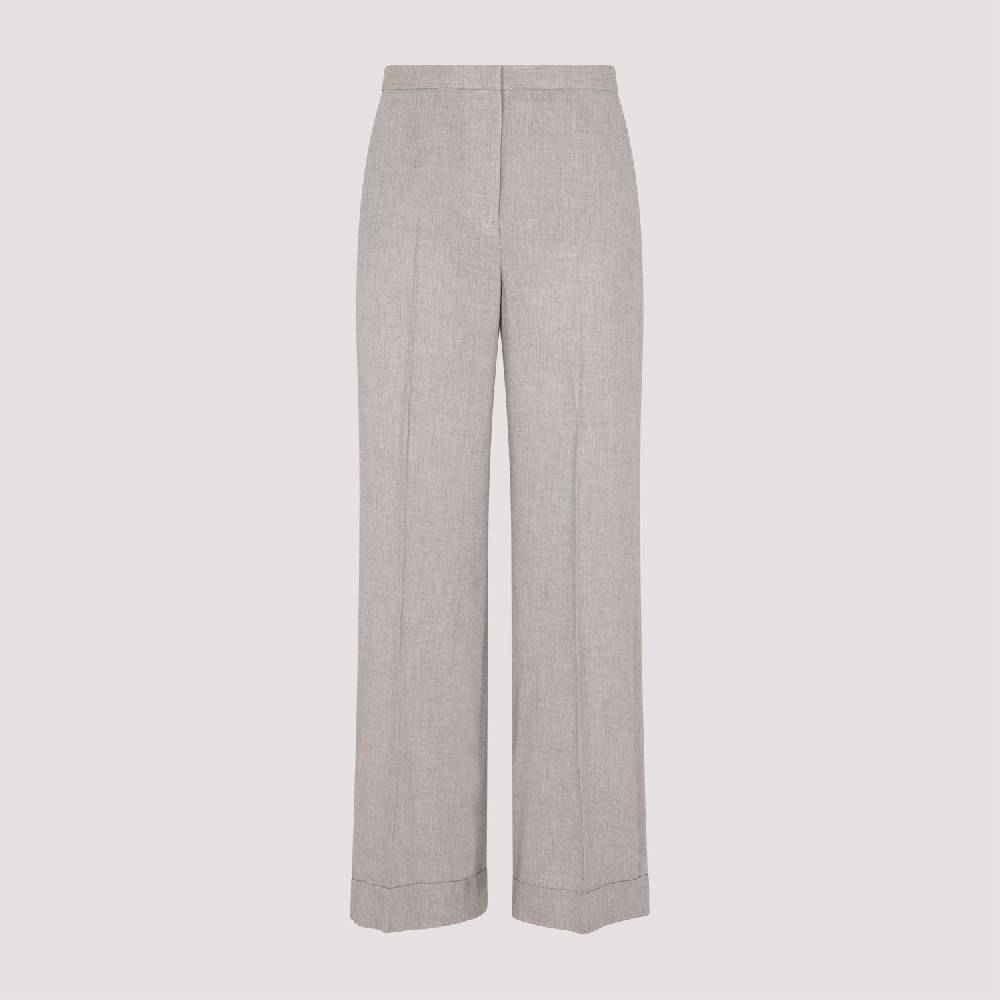 TOTEME  Pantaloni Larghi Marrone Chiaro TOTEME - Viscosa & Cashmere Saldi