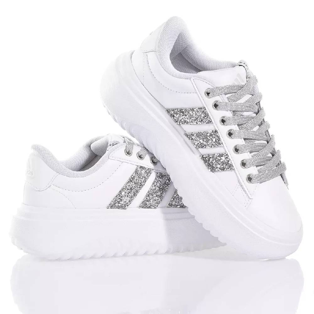 ADIDAS  Sneakers Adidas da Donna Piattaforma Bianco Argento in Eco-Pelle Italia