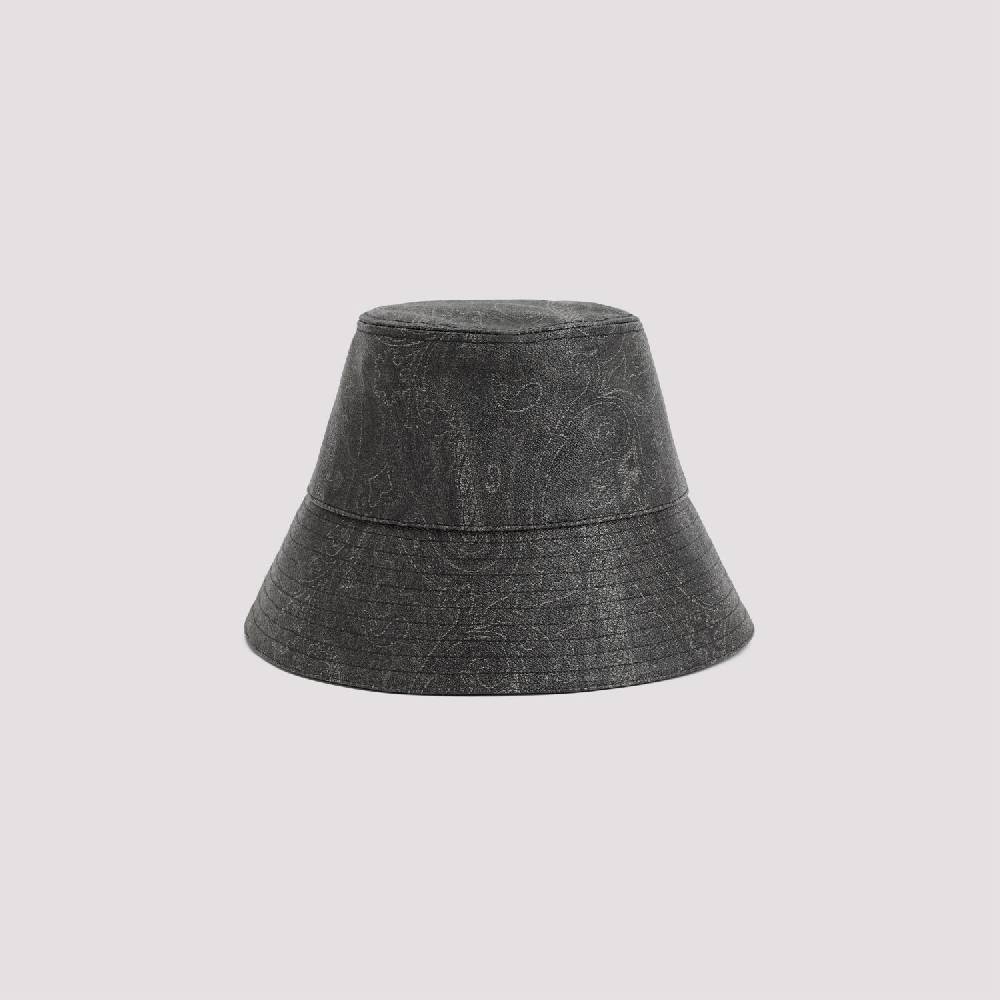 ETRO  Cappello Secchiello ETRO Paisley in Cotone - Nero Spedizione Gratuita