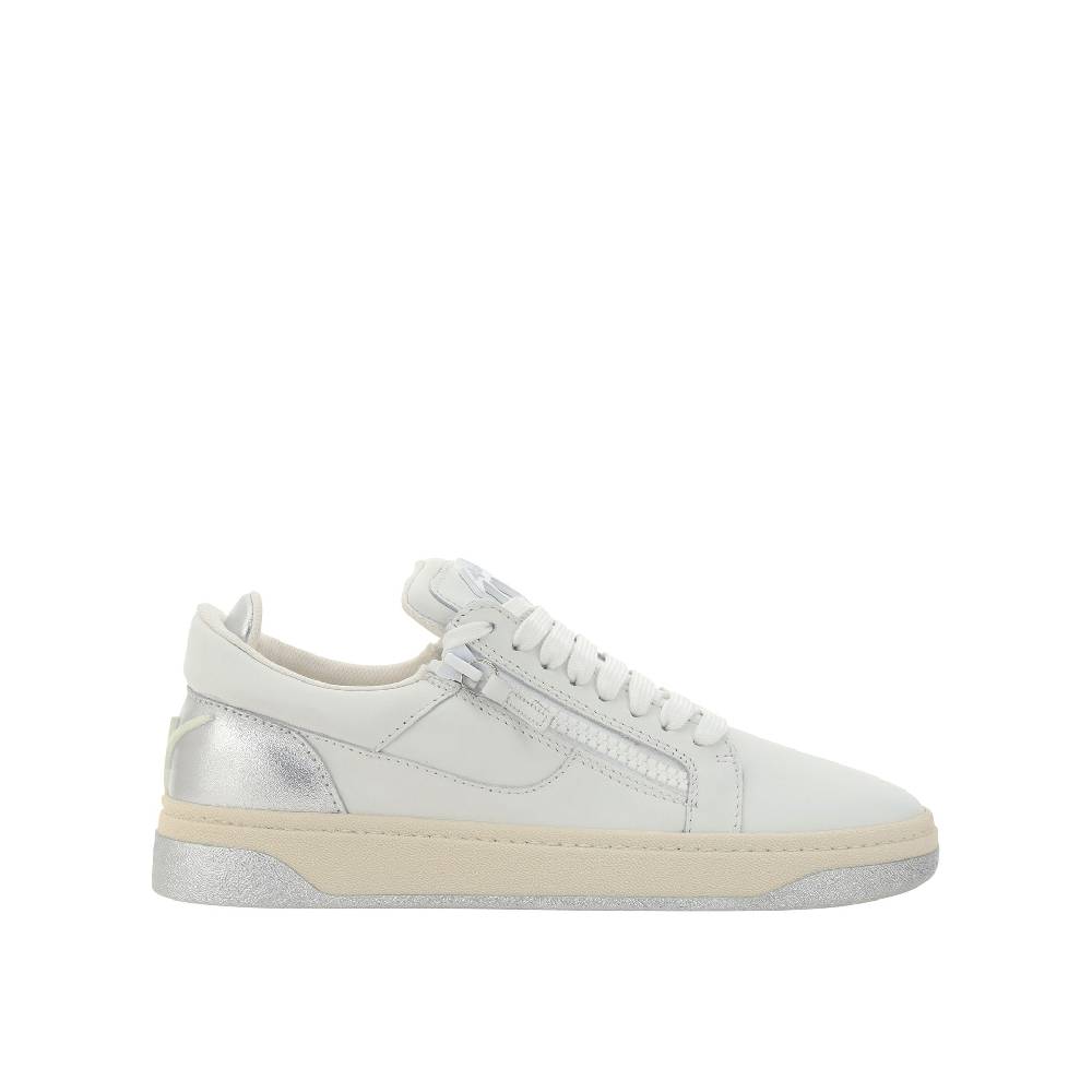 GIUSEPPE ZANOTTI DESIGN  Sneakers Basse da Uomo in Pelle Bianca Giuseppe Zanotti