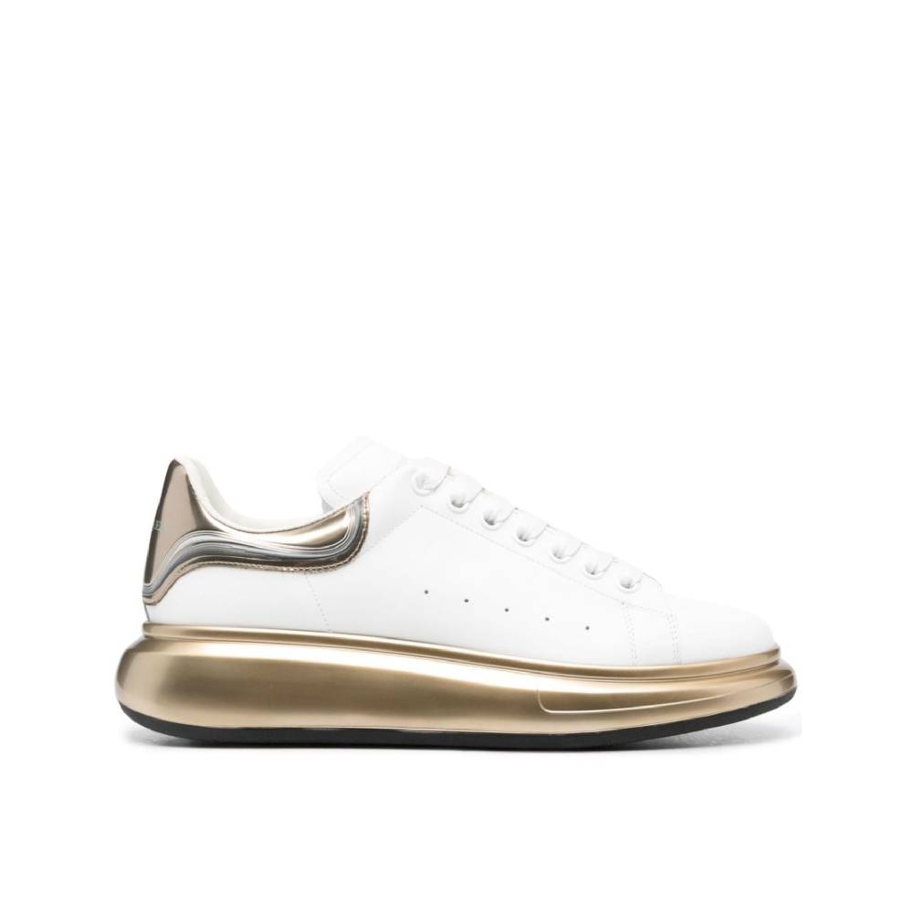 ALEXANDER MCQUEEN  Sneakers di Pelle Bianca Alexander McQueen Uomo