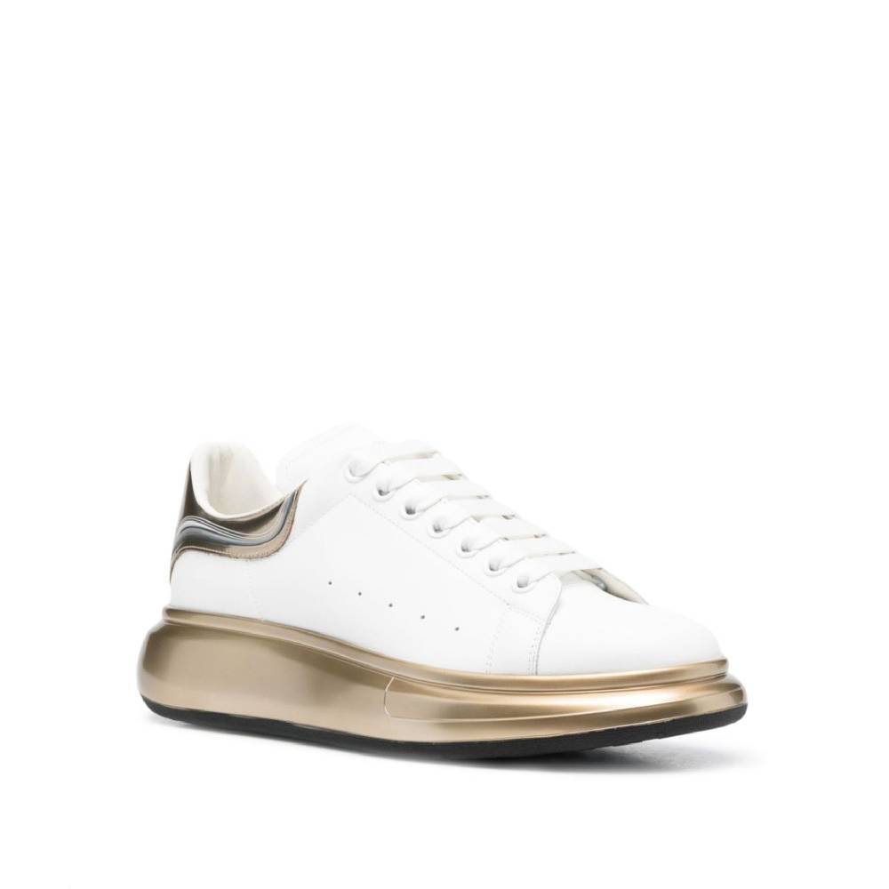 ALEXANDER MCQUEEN  Sneakers di Pelle Bianca Alexander McQueen Uomo Soddisfazione Garantita