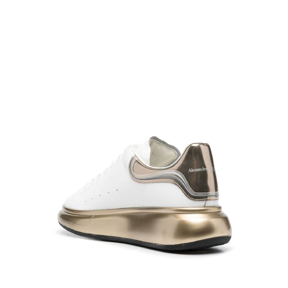 ALEXANDER MCQUEEN  Sneakers di Pelle Bianca Alexander McQueen Uomo Soddisfazione Garantita