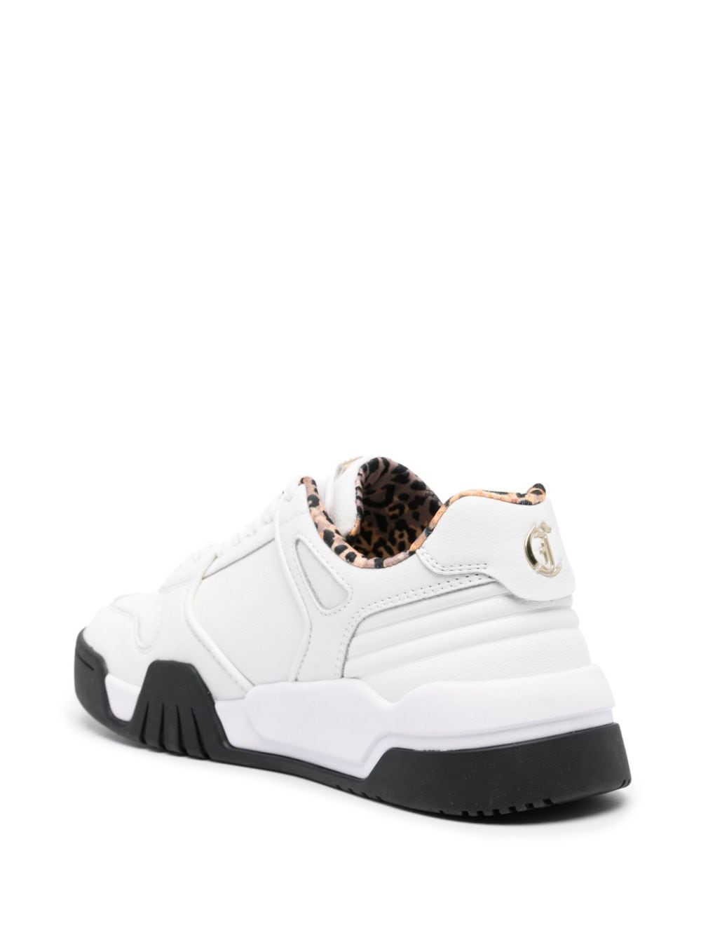 JUST CAVALLI  Sneakers Bianche Donna Just Cavalli - Pelle e Tessuto alla Moda Promozione Limitata