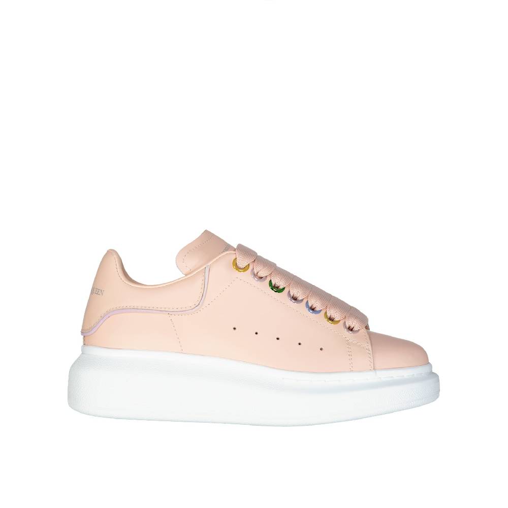 ALEXANDER MCQUEEN  Sneakers Oversize in Pelle Rosa Alexander McQueen
