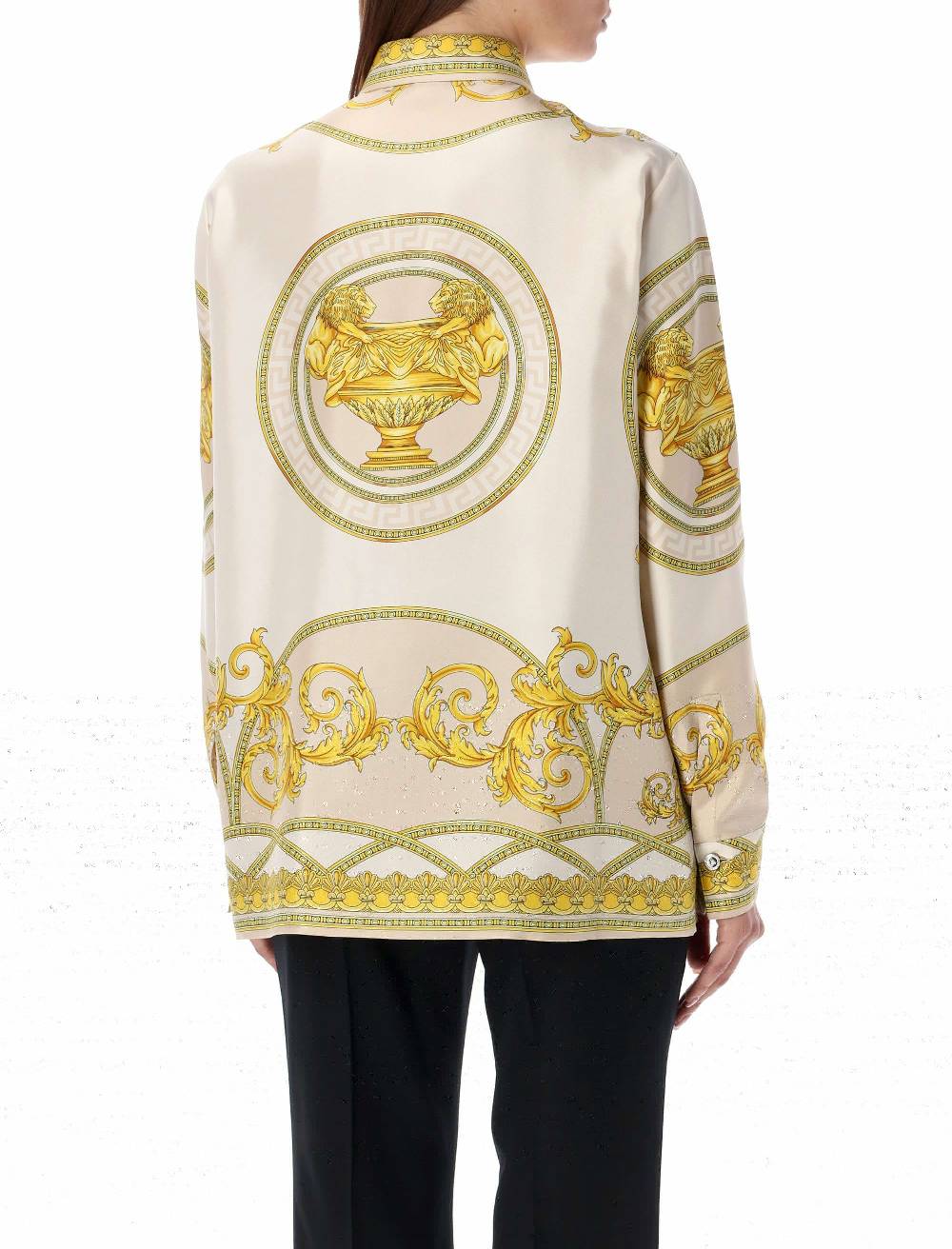 VERSACE  Camicia in Seta Beige Versace Coupe de Deaux - Abbigliamento Donna I Più Venduti