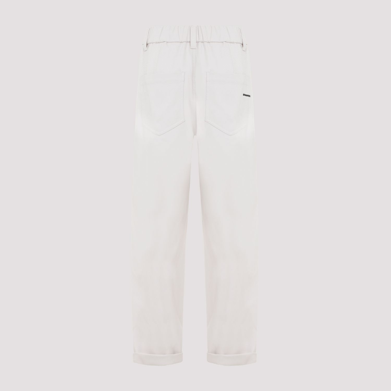 BRUNELLO CUCINELLI  Pantaloni in Cotone Elasticizzato Brunello Cucinelli - Color Carne In Saldo