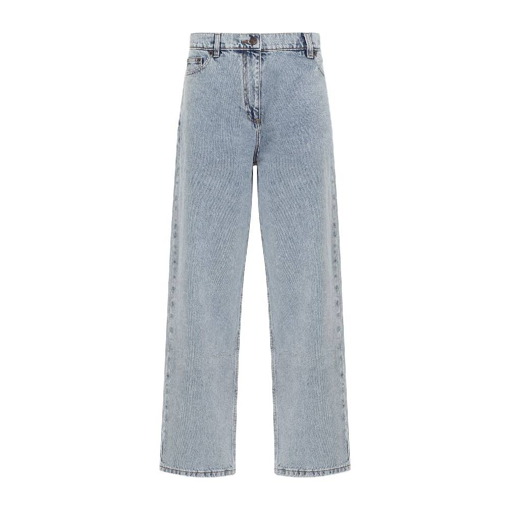 MAGDA BUTRYM  Jeans Larghi in Cotone Blu Magda Butrym a Vita Alta