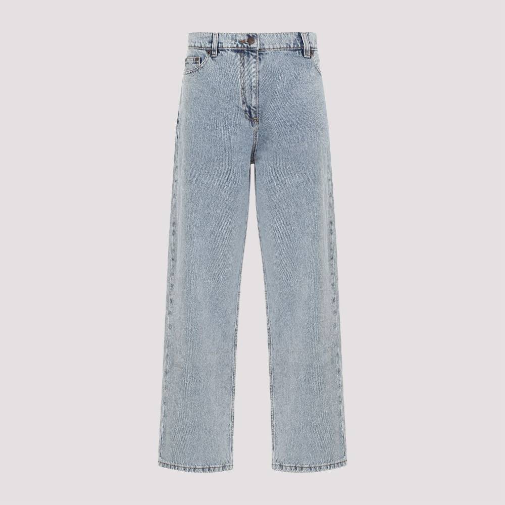 MAGDA BUTRYM  Jeans Larghi in Cotone Blu Magda Butrym a Vita Alta Nuova