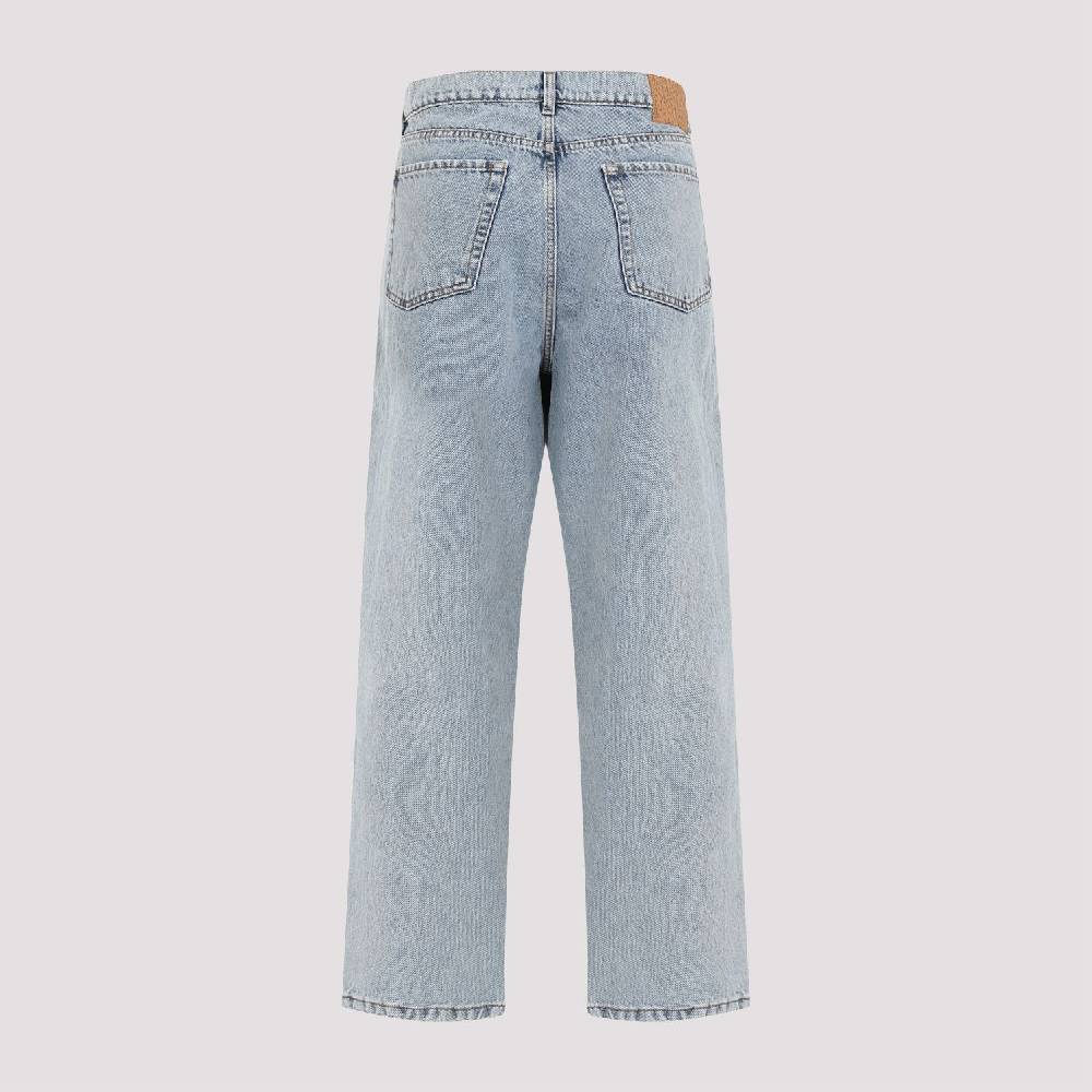 MAGDA BUTRYM  Jeans Larghi in Cotone Blu Magda Butrym a Vita Alta Nuova