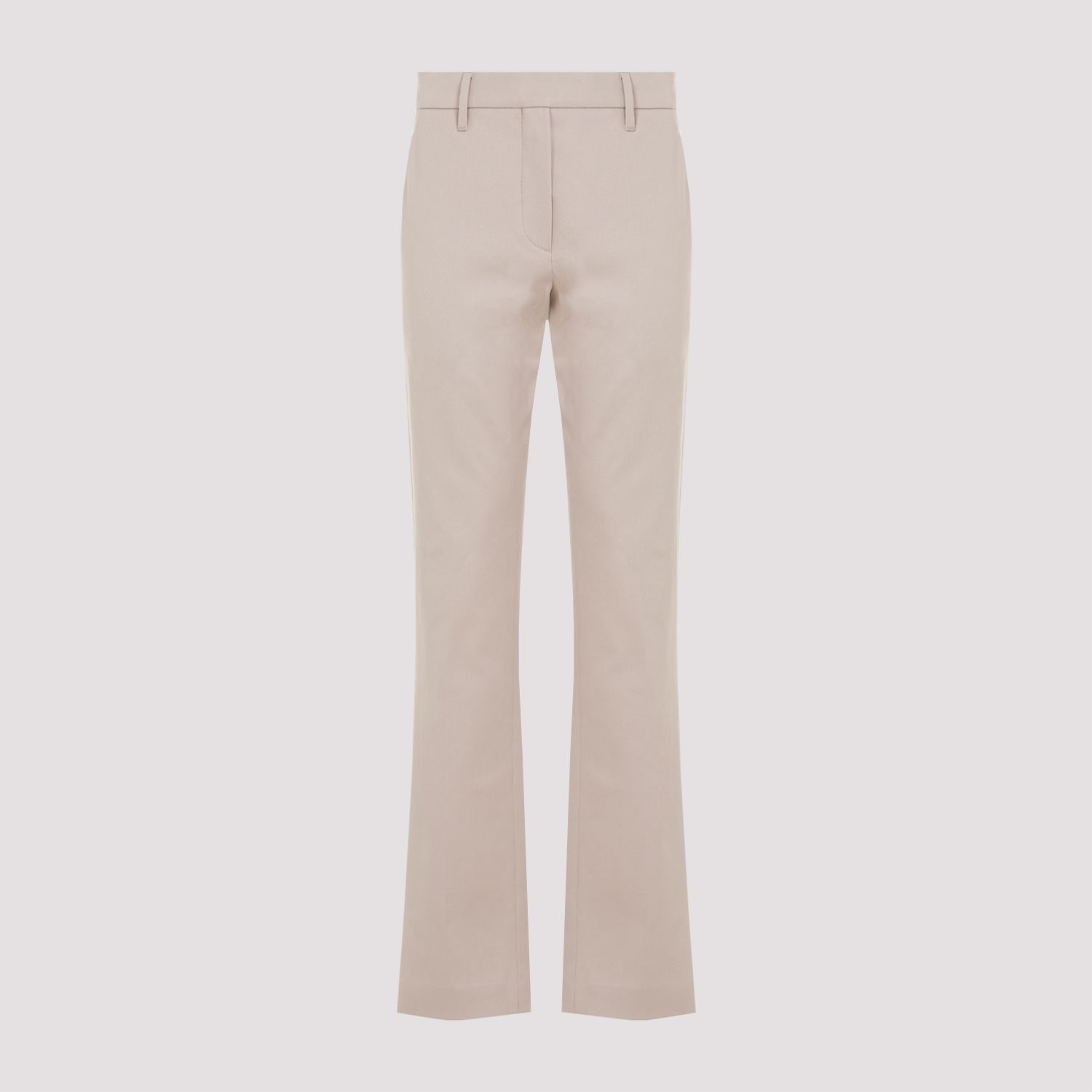 BRUNELLO CUCINELLI  Pantaloni in Cotone Sabbia con Dettaglio Monili Brunello Cucinelli Italy