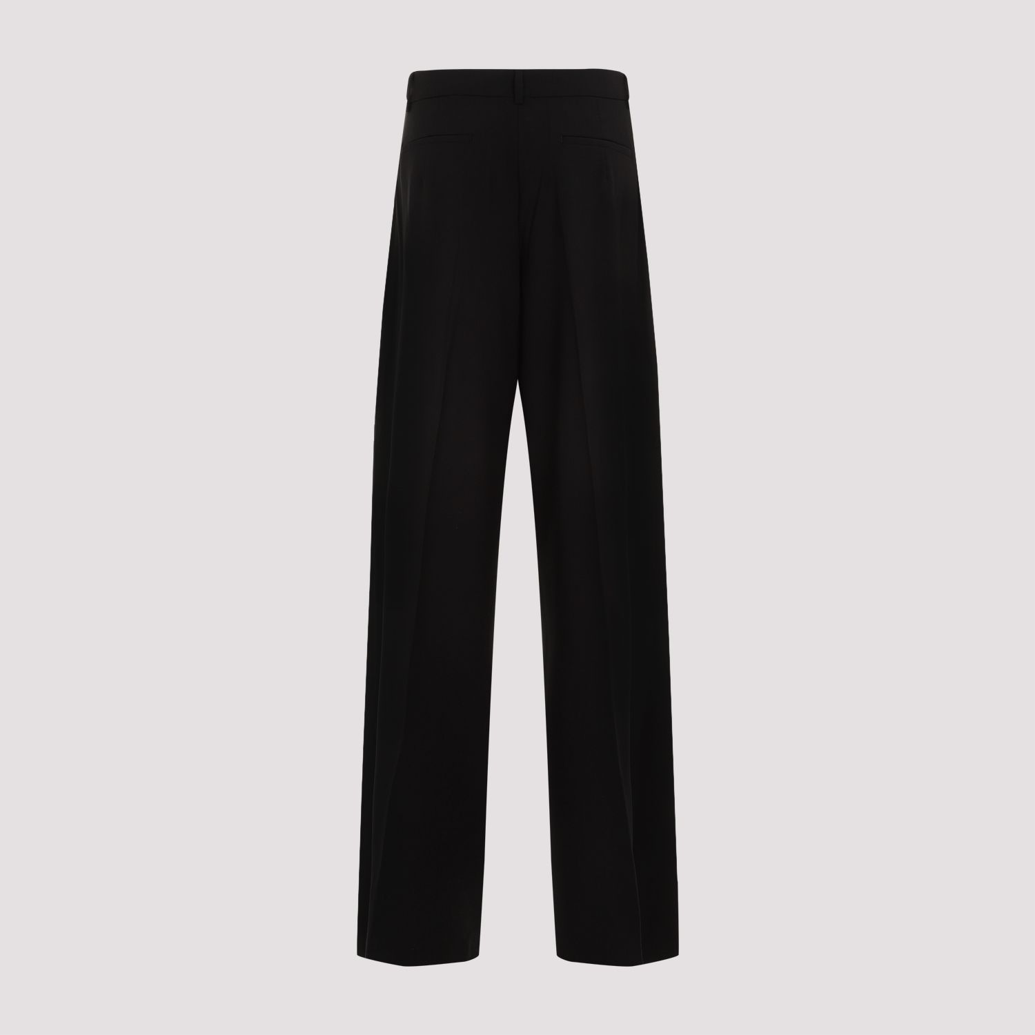 SPORTMAX  Pantaloni Sportmax Ampia Gamba Lana Vergine Nero In Linea