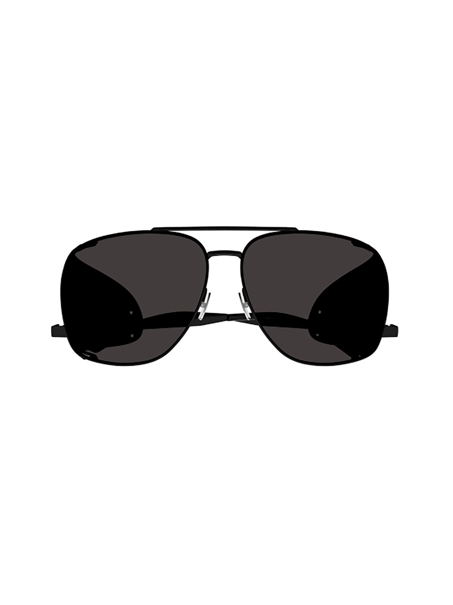SAINT LAURENT Occhiali da Sole Neri SAINT LAURENT SL 653 con Spoiler in Pelle per Donna