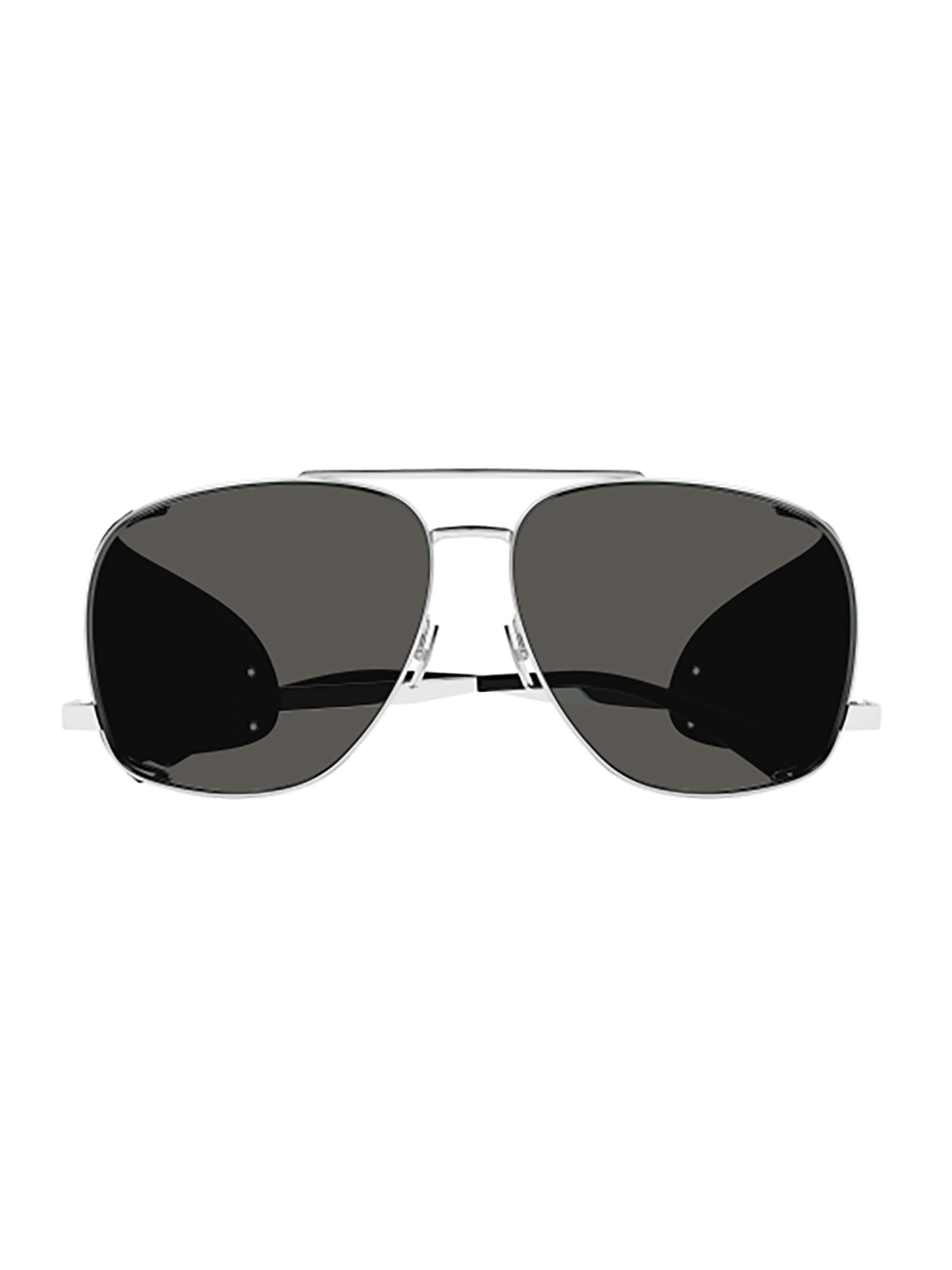 SAINT LAURENT  Occhiali da Sole Saint Laurent con Spoiler in Pelle Metallica