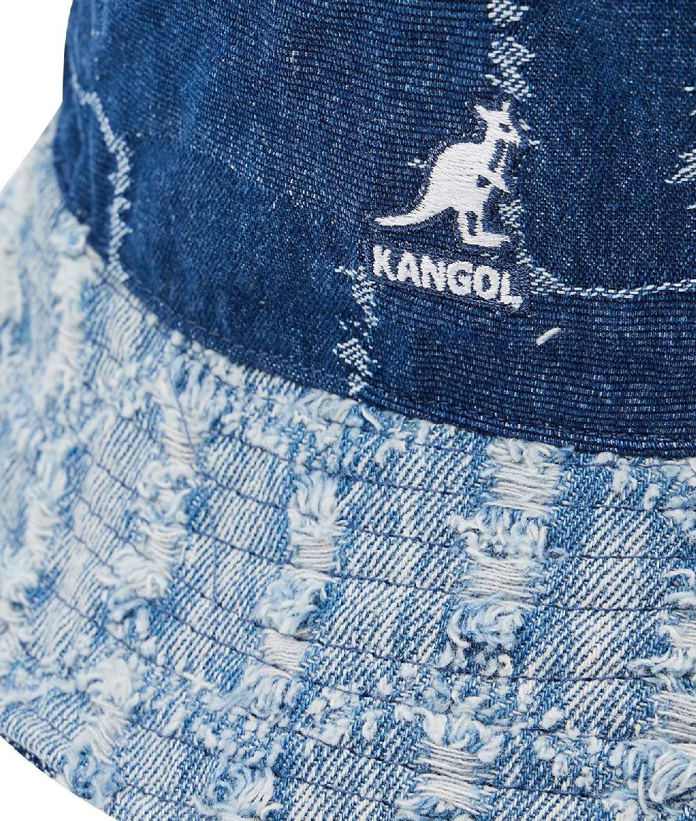 KANGOL  Cappello Secchiello in Denim Blu KANGOL da Donna Offerta